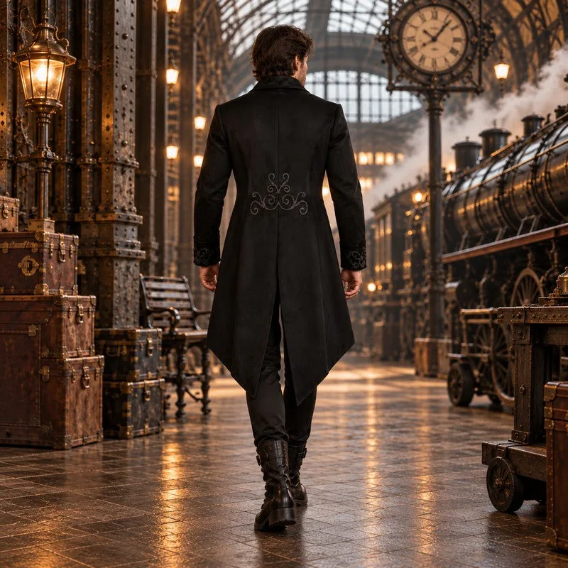 Vue 11 — Veste Steampunk Gothique Redingote